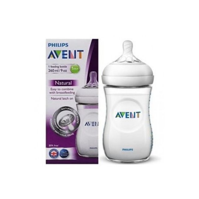 Bình sữa Philips AVENT Natural 260ml hộp đơn - SCF693/23