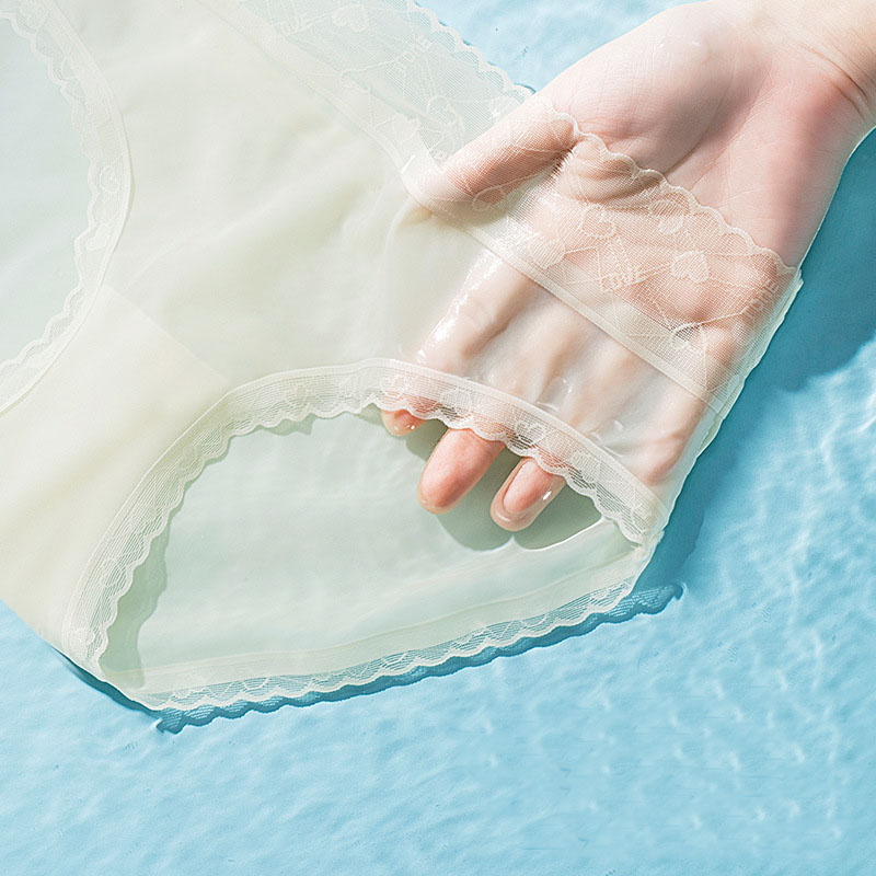 Quần lót nữ lụa sữa cạp ren siêu mỏng Vinstore FUR05 (Size 40-70kg) quần chip nữ cao cấp sexy mềm mịn khô thoáng (Có che tên sản phẩm)