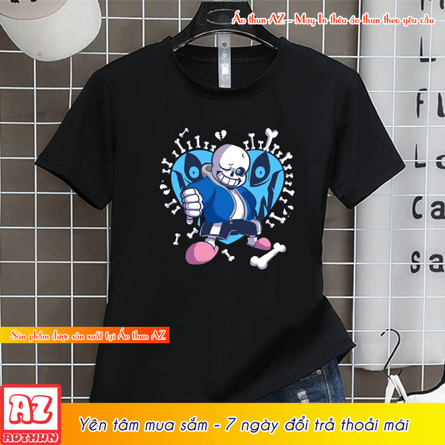 Áo thun game Undertale Sans chibi màu đen - Có size trẻ em M2811