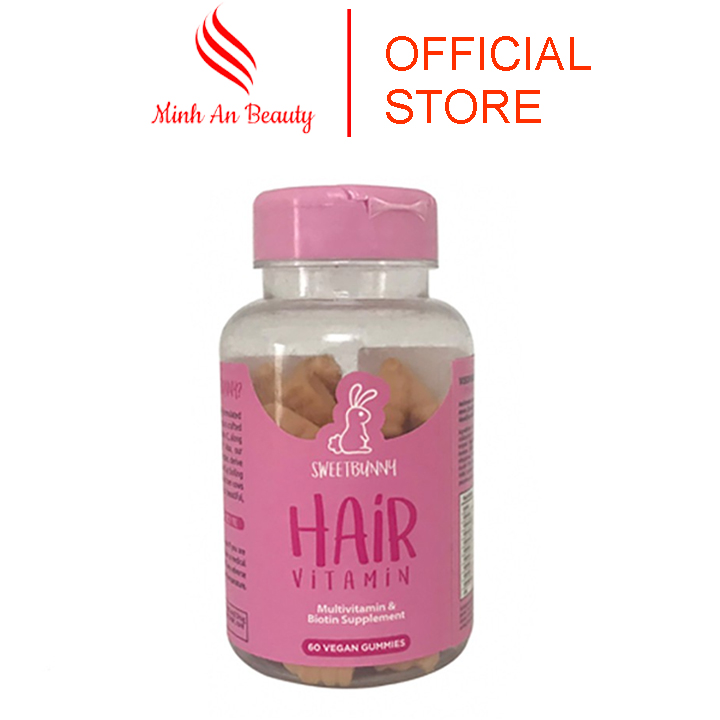 Kẹo Thỏ Hồng Mọc Tóc Sweerbunnyhare Hair Vitamin 60 Viên Mỹ Giúp Ngăn Rụng Tóc Kích Thích Tóc Mọc Chắc Khỏe