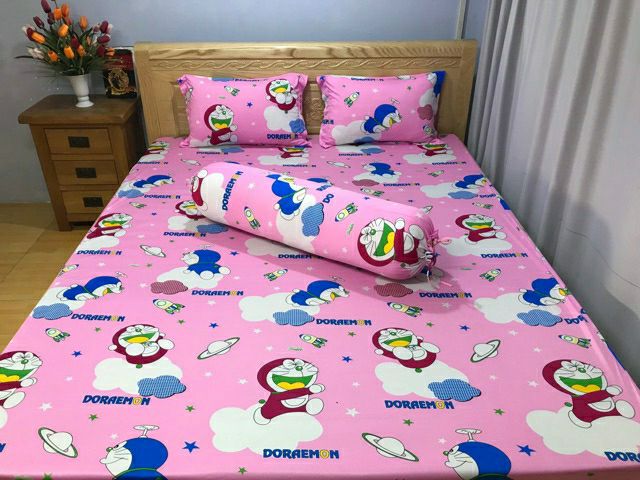 Trọn bộ ga thun lạnh hàng quốc 1m6x2m cao cấp