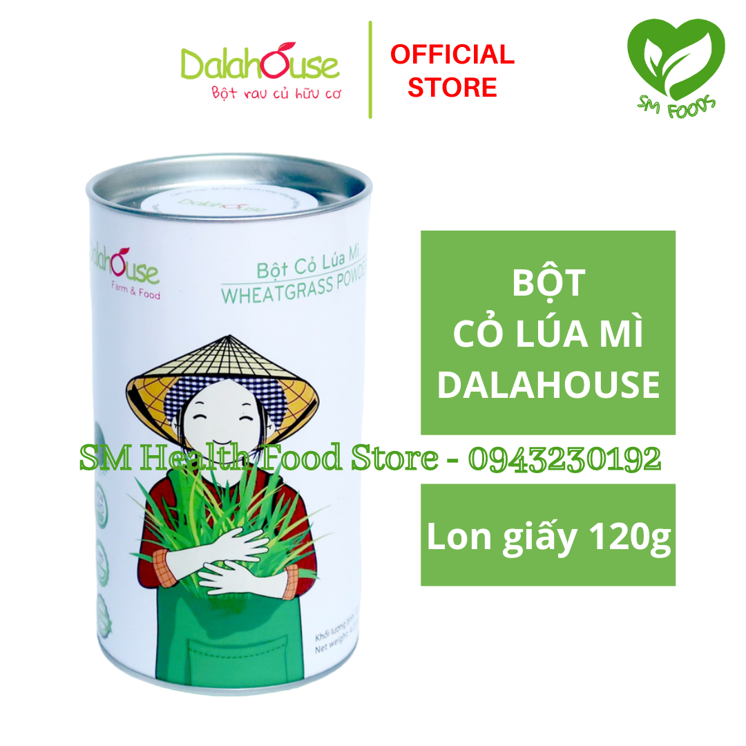 Bột cỏ lúa mì hữu cơ sấy lạnh dalahouse 50g / 120g