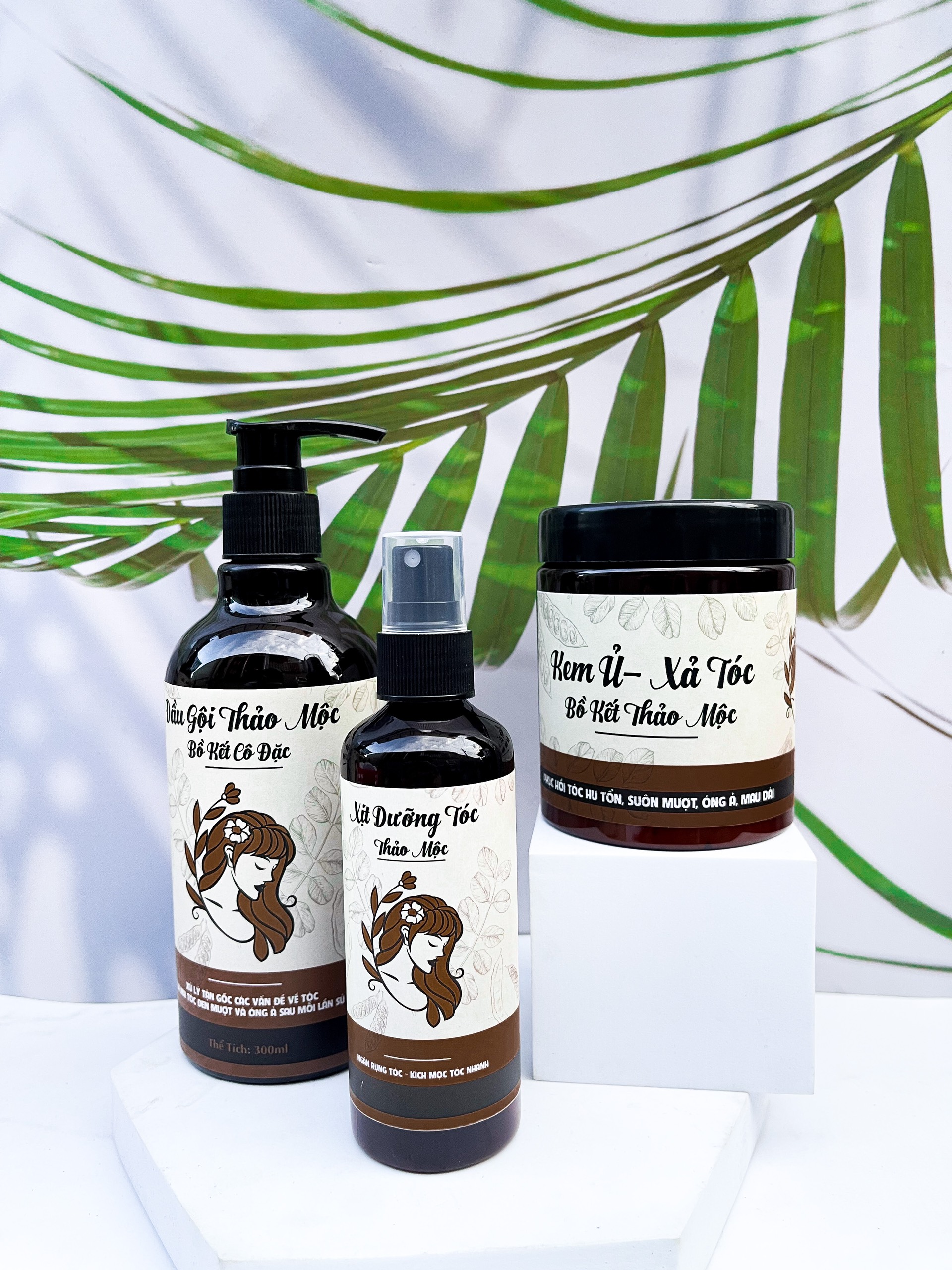 Kem Ủ-Xả tóc Bồ Kết Thảo Mộc ngăn ngừa rụng tóc, giúp tóc chắc khoẻ-250ml