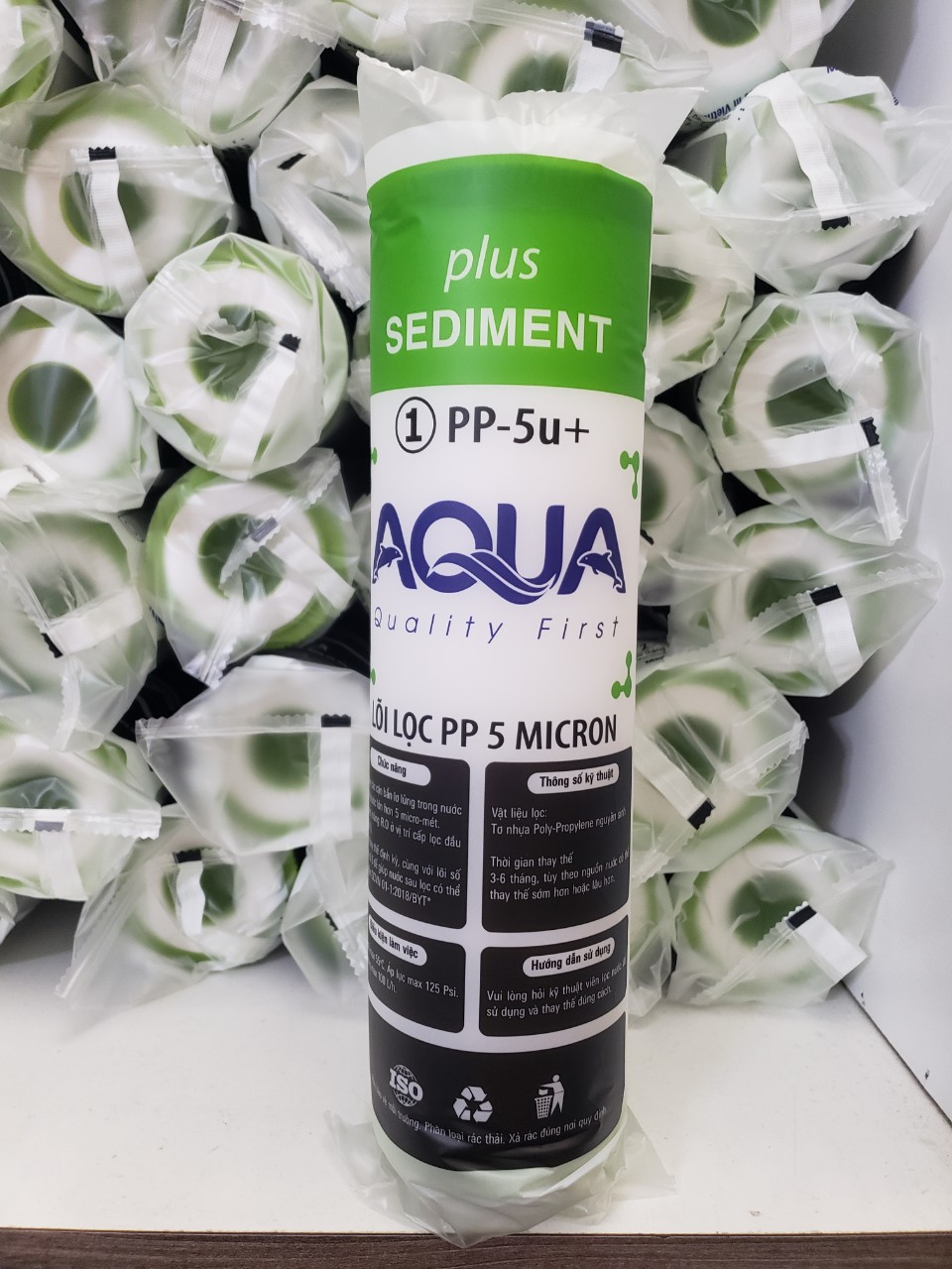 (HCM) Lõi Lọc Nước Aqua Số 1, Loại 10 inch - PP 5 Micron - Dùng Trong Máy Lọc Nước RO