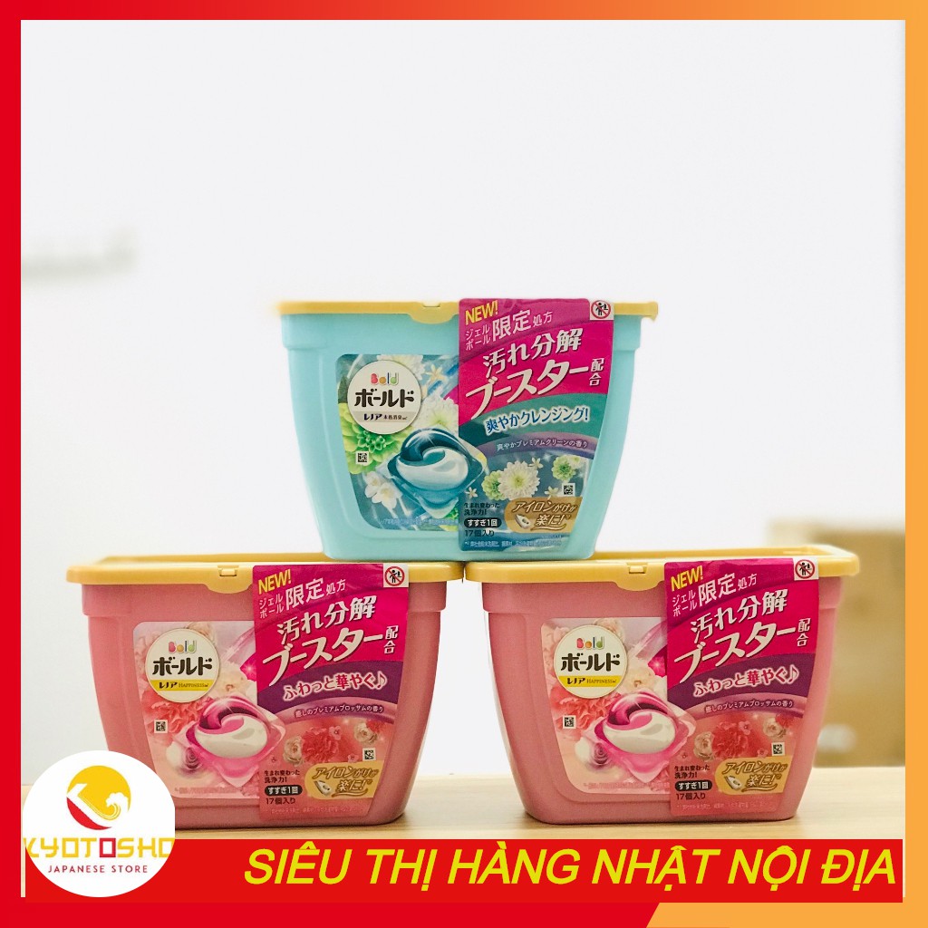Giặt xả bold gel ball 12v 17v 31v 39v viên p&g nhật bản.