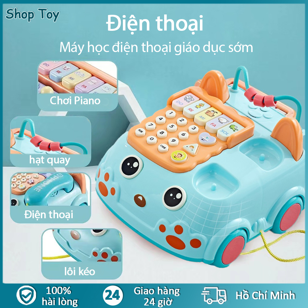 Đồ Chơi Điện Thoại Cho Bé – Mô Phỏng Điện Thoại Cố Định, Nhạc Vui Nhộn, Đồ Chơi Giáo Dục Sớm