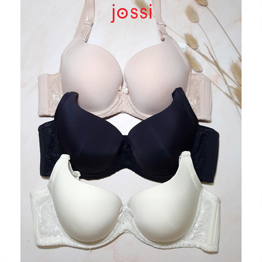 Áo lót trơn phối ren, mút mỏng, cúp nguyên - Jossi 1315