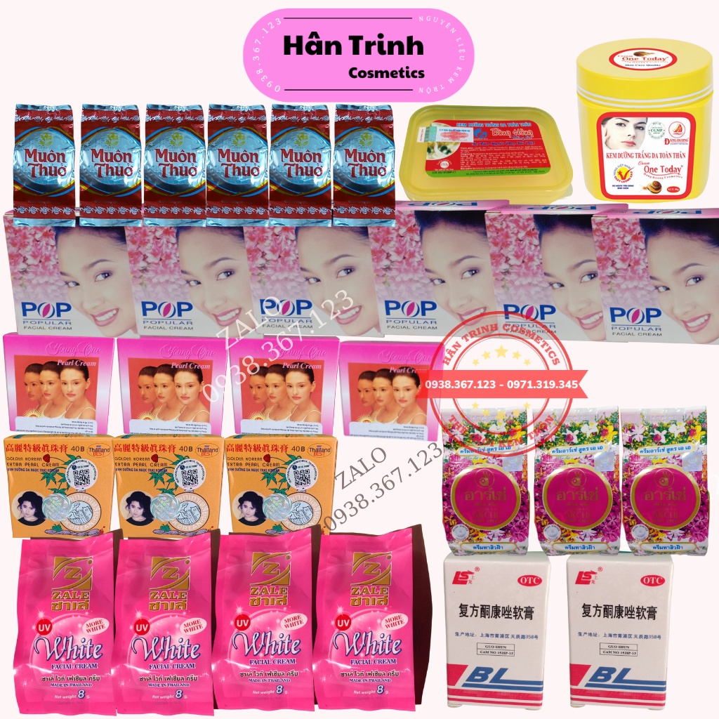 Combo kem trộn trắng da body hiệu quả - công thức rỉ nước vàng - mỹ phẩm hân trinh