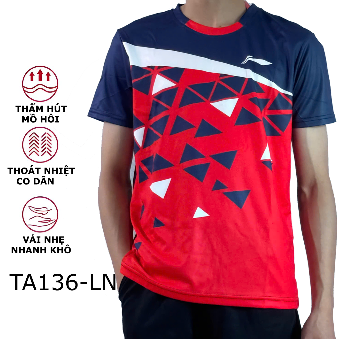 Áo cầu lông LINING dùng thi đấu luyện tập cầu lông TA136