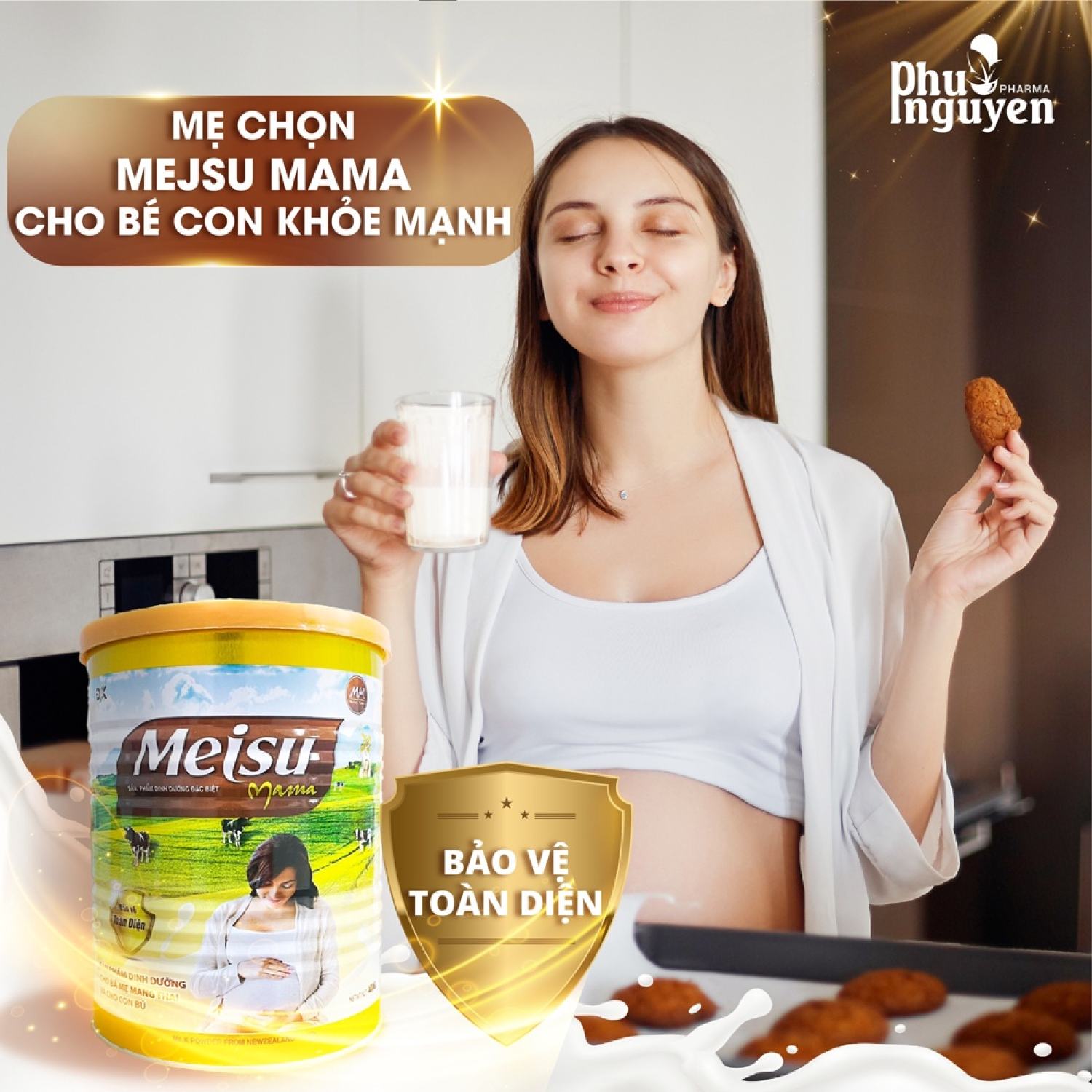 Sữa Bột Mejsu Mama Cho Mẹ Đang Mang Thai Và Cho Con Bú Hỗ Trợ Phát Triển Xương Chắc Khoẻ Bổ Sung Vitamin Sắt Kẽm