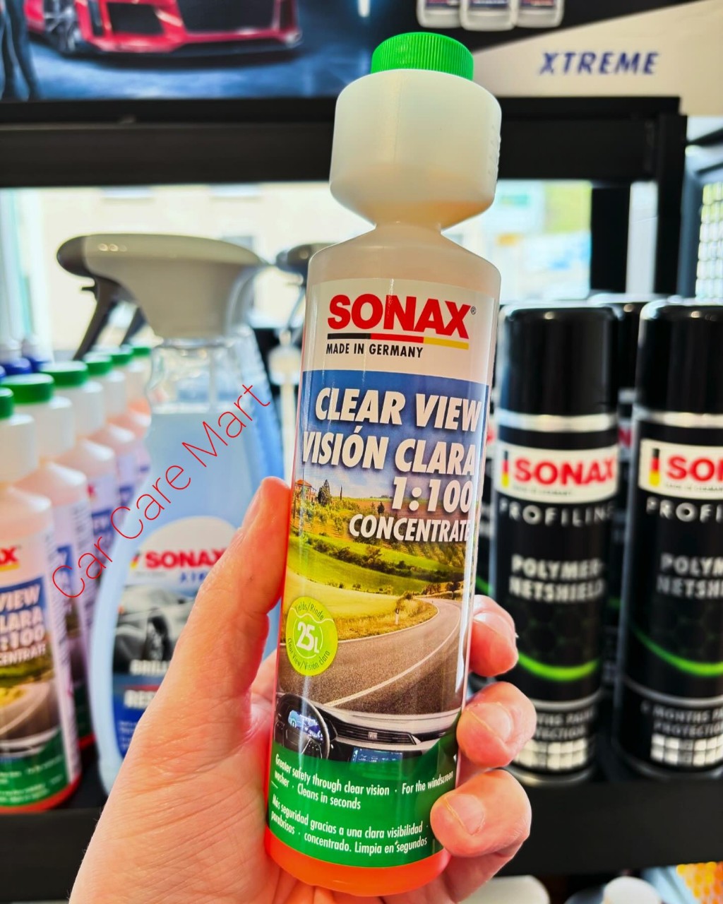 [NEW] Nước rửa kính lái đậm đặc 250ml - Sonax clear view 1:100 concentrate
