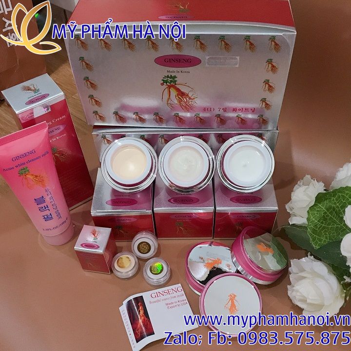BỘ MỸ PHẨM MỜ NÁM, TÀN NHANG, DƯỠNG TRẮNG DA GINSENG
