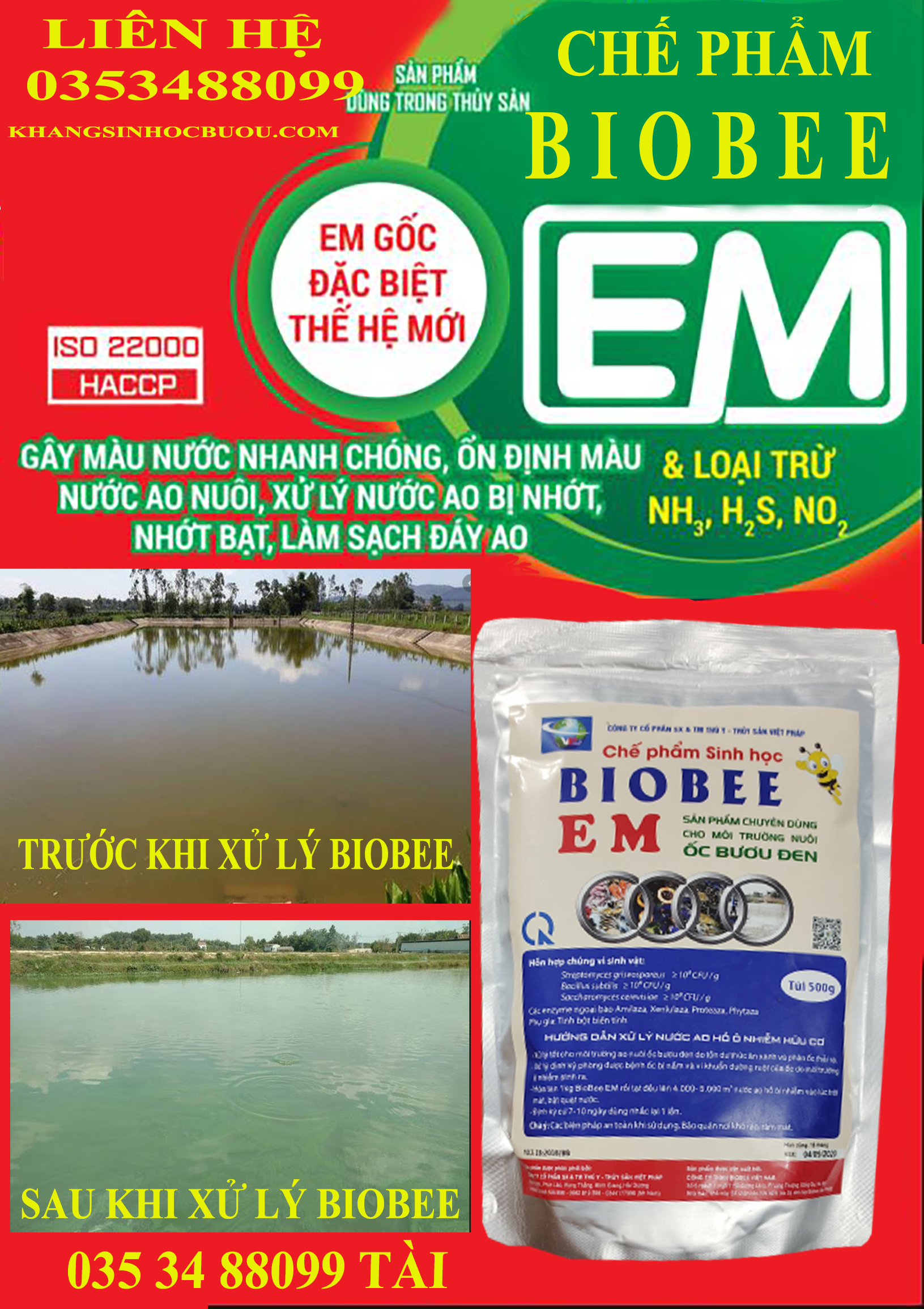 BIOBEE  EM XỬ LÝ NƯỚC LÀM TRONG SẠCH GIẢM LƯỢNG BÙN ĐÁY DƯỚI AO CHO MÔI TRƯỜNG NUÔI THỦY SẢN CẢI THIỆN CHẤT LƯỢN NƯỚC GIẢM MÙI HÔI NƯỚC TRONG SẠCH SAU 24H SỬ DỤNG CHO MÔI TRƯỜNG NUÔI ỐC ẾCH CÁ LƯƠN TÔM..
