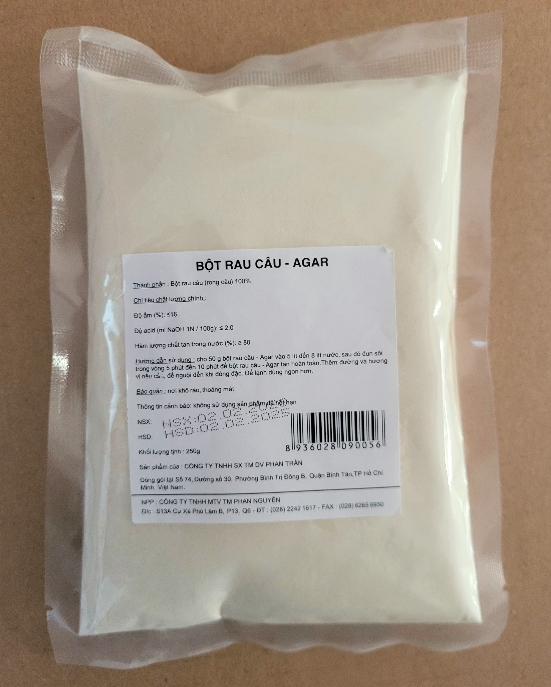 Bột rau câu giòn phan trần agar powder