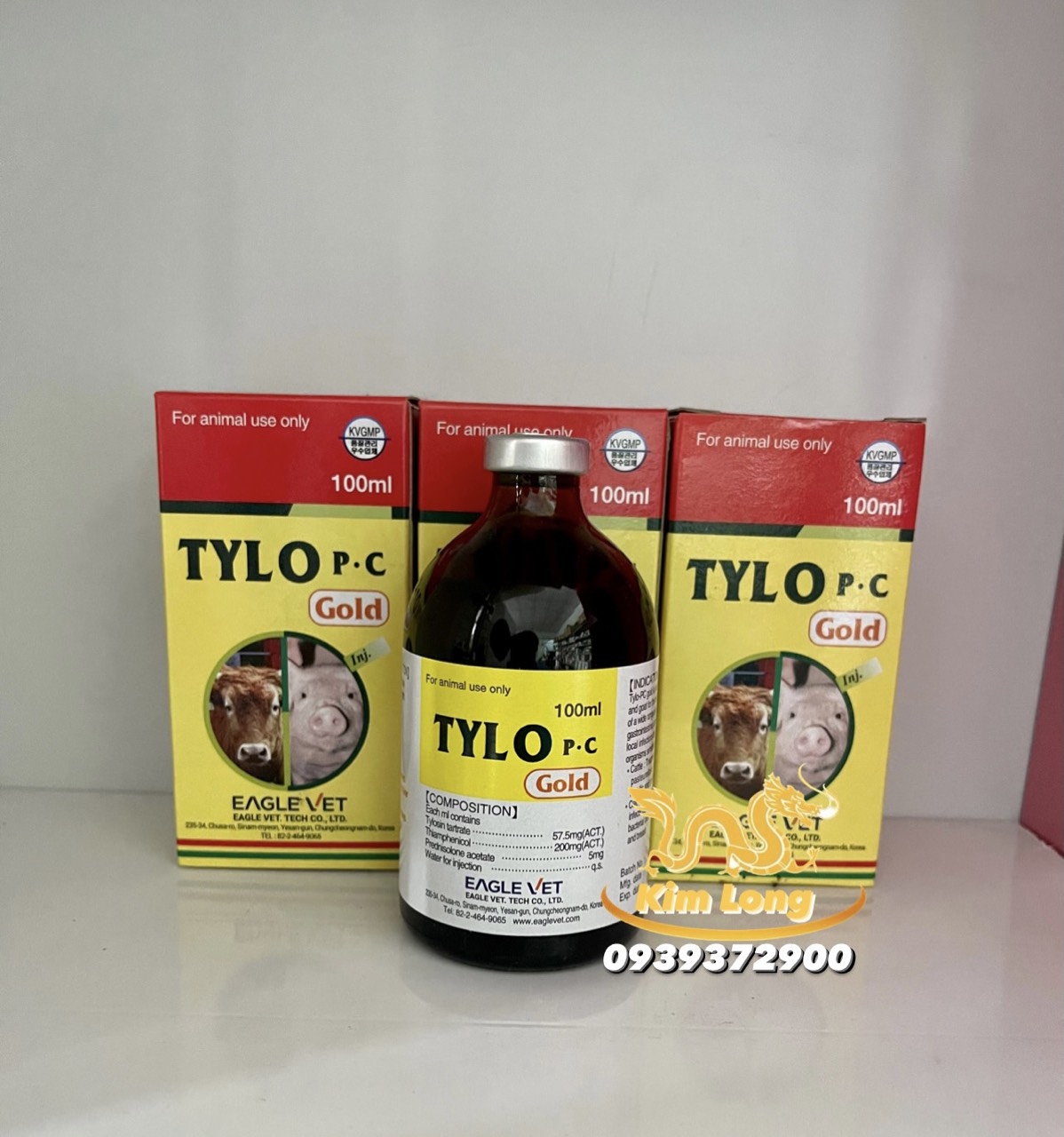 Tylo PC Hàn Quốc chai 100ml - thuốc dùng cho gà đá trị khò khè, hen khẹc,...