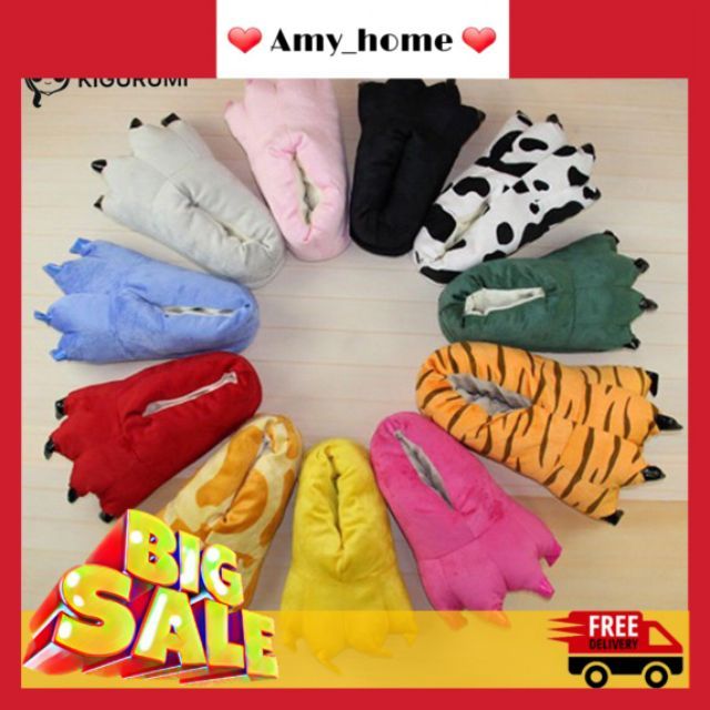 Dép Khủng Long, Dép Thú, Bao Tay Thú Đủ Màu ( Cả Size Người Lớn Và Em Bé Trên 2 Tuổi)