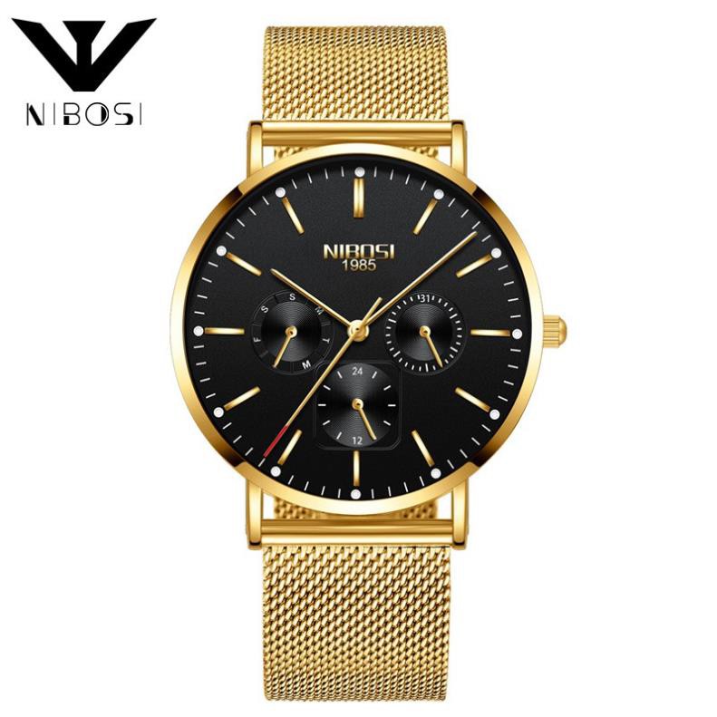 Đồng hồ nam nibosi ni2321-1 dây lưới mẫu mới thiết kế hiện đại