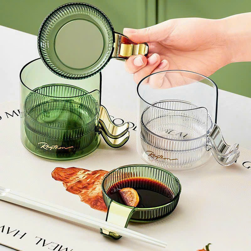 COMBO 4 Đĩa Đựng Nước Chấm, Nước Tương, Nước Mắm Có Quai, Đĩa Đựng Gia Vị Nước Chấm