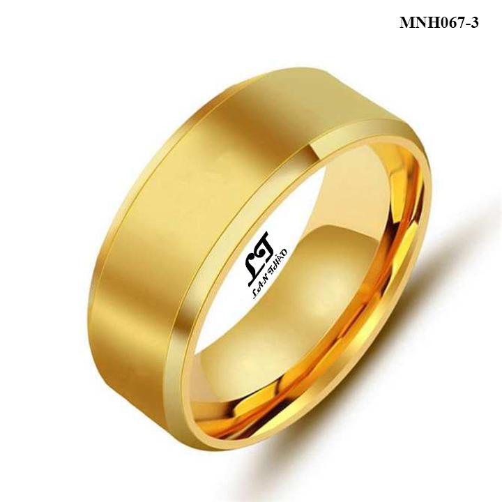 [HCM]Nhẫn nam trơn 8li đủ màu Không đen không gỉ sét MNH067-3