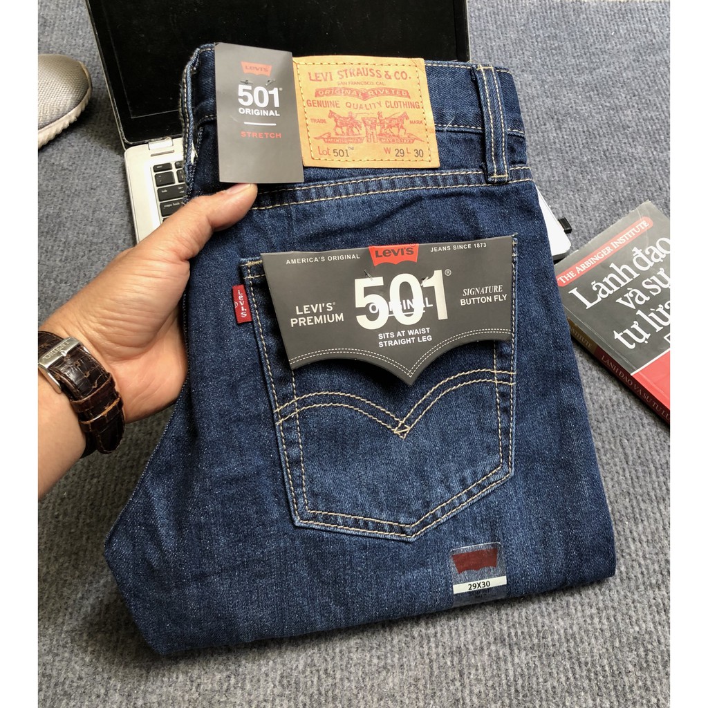 Quần Jeans Levis 501 Ống Suông Made In Cambodia 