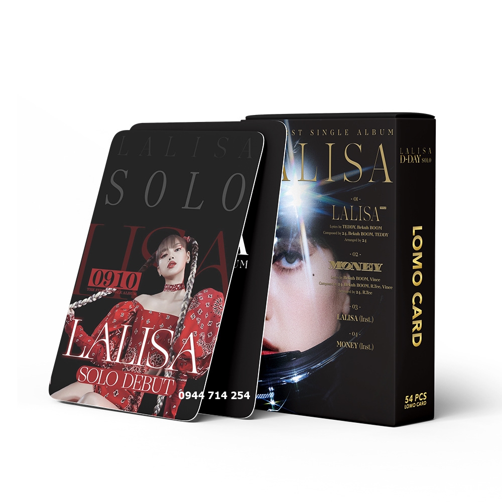 Trọn bộ 54 card lisa blackpink lomo lalisa d-day solo 2022