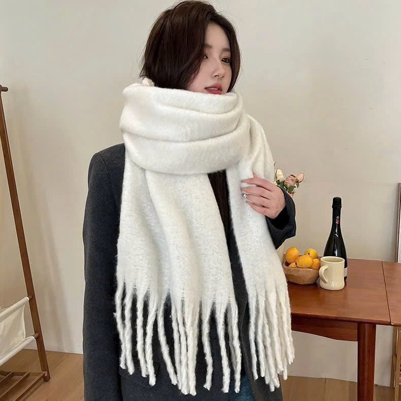 Khăn choàng cổ, khăn quàng cổ len dạ kẻ nam nữ phong cách Hàn Quốc - 6