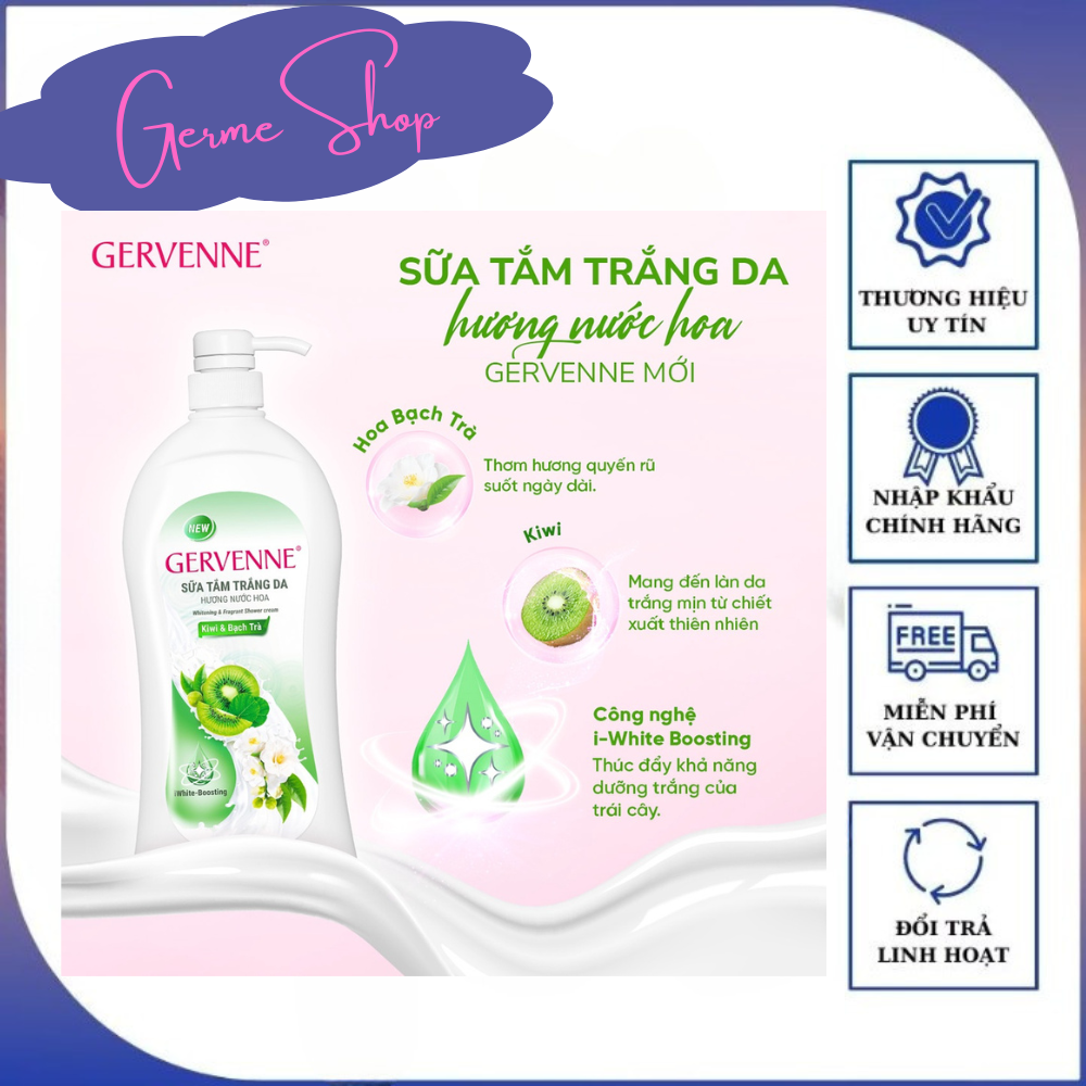 Sữa tắm trắng da hương nước hoa Gervenne 450g