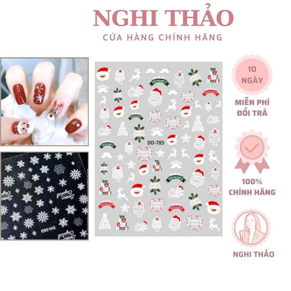 Sticker nail noel giáng sinh trang trí