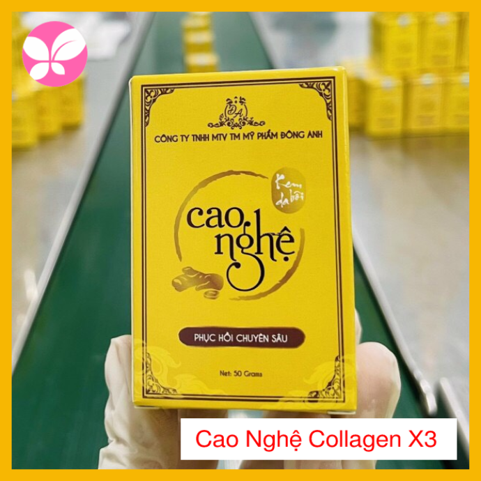 sale soc chi 1 ngay_KEM Cao tinh nghệ Collagen x3 Đông Anh 50g dưỡng da ngừa mụn hết sẹo rổ 2 đánh giá