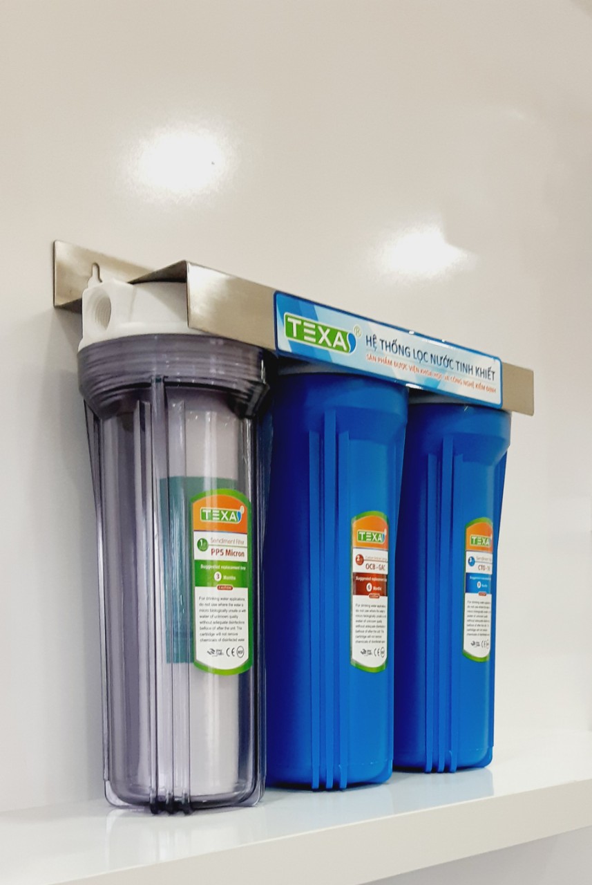 Bộ lọc sinh hoạt 3 cốc lọc 10 inch