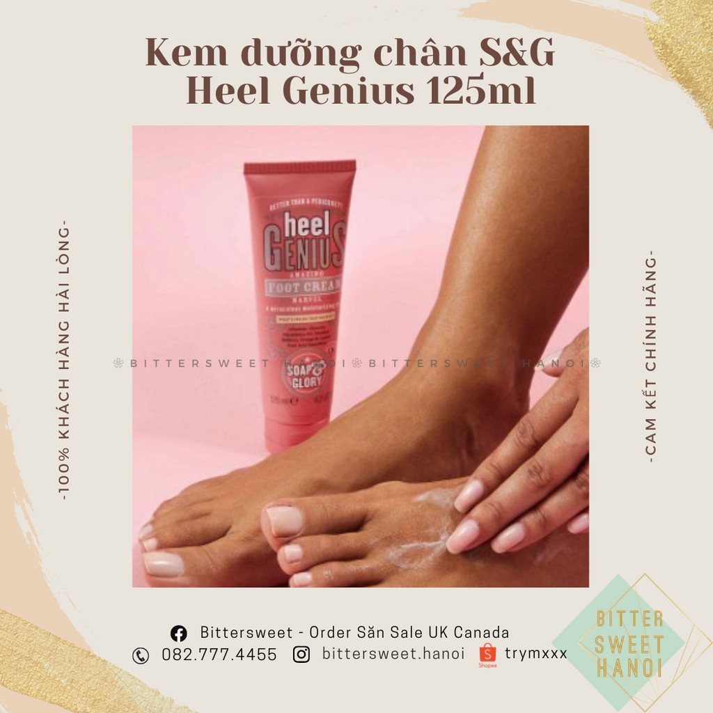 [mẫu mới] Kem dưỡng da chân Soap & Glory Heel Genius Foot Cream 125ml