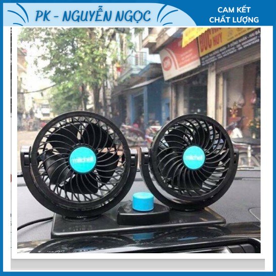 Quạt đôi mini 12v để trên ô tô cực tiện - pk nguyễn ngọc