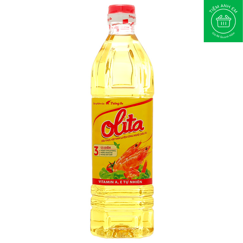 Dầu thực vật tinh luyện Olita Tường An chai 1 lít