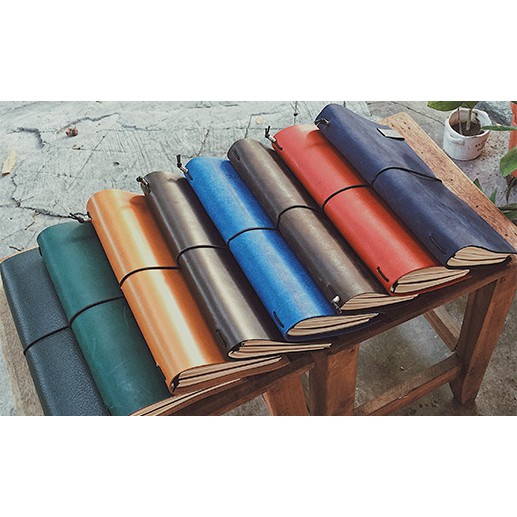 Sổ da midori size regular da thật chọn màu da dành cho b.u.l.l.e.t journal (CHƯA bao gồm ruột)