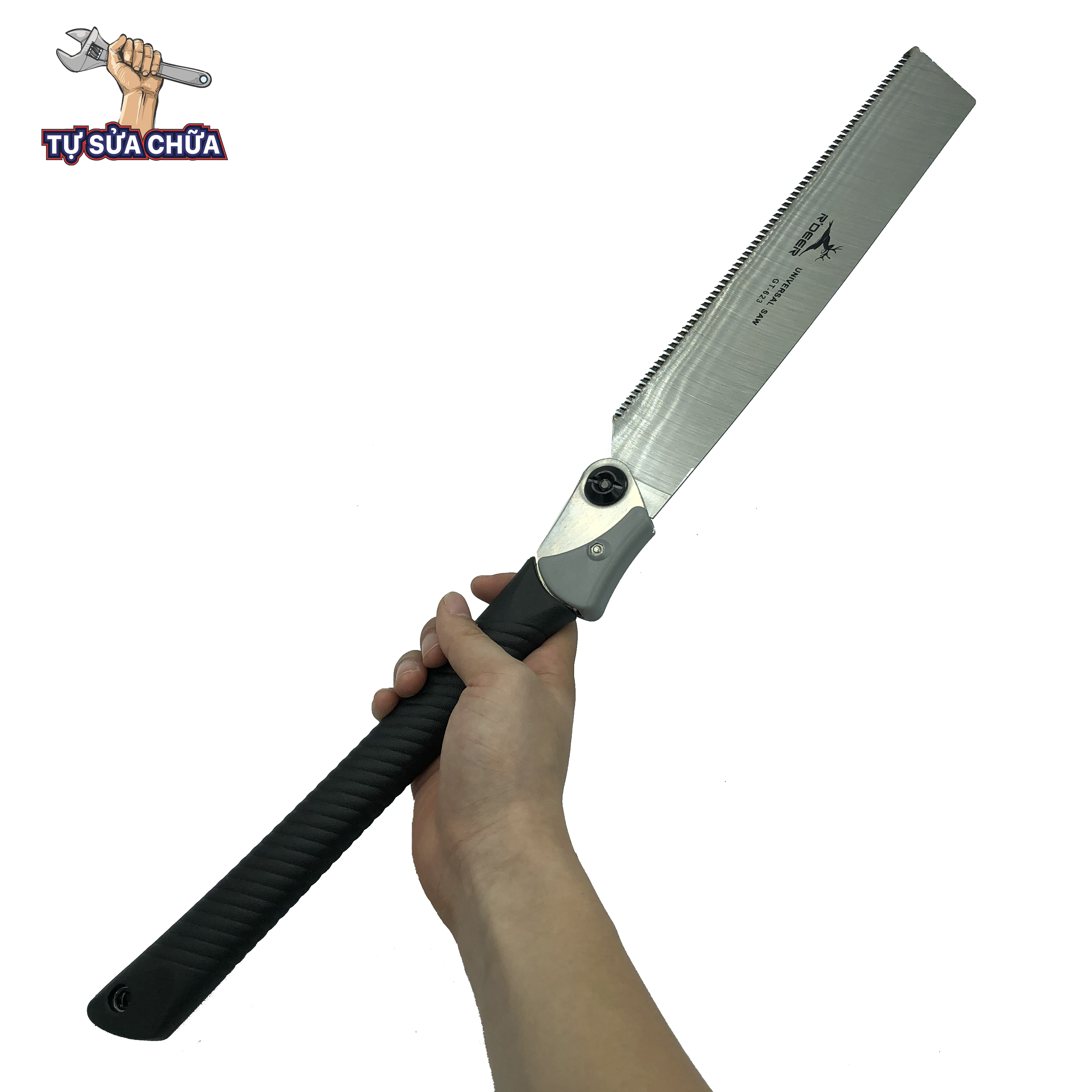 Cưa cầm tay đa năng RDeer cưa gấp cán thép Mangan siêu bền chuyên làm vườn, chiều dài lưỡi cưa 265mm, độ dày lưỡi cưa 1mm