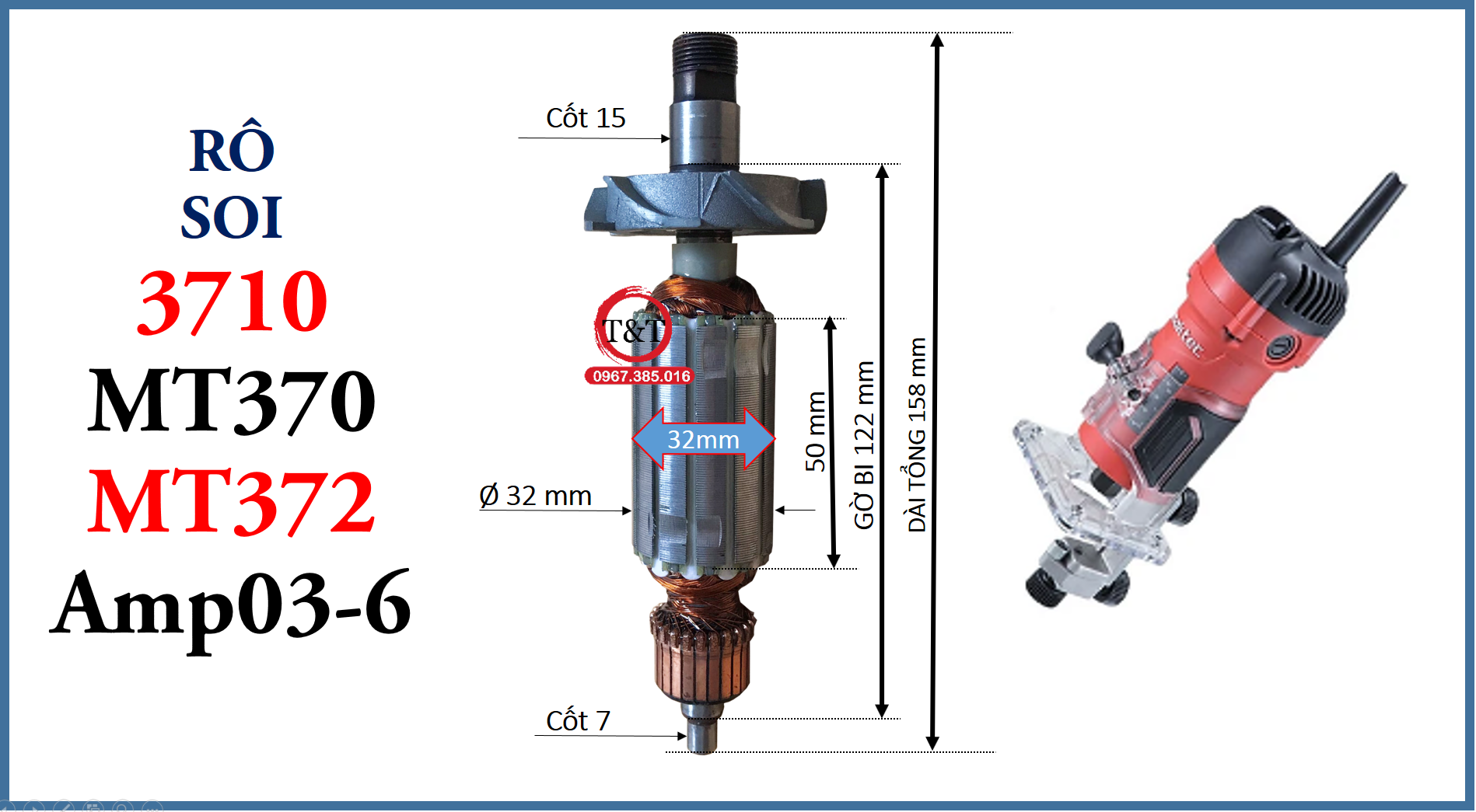 Rô dca và dc soi 3710/ mt370/ mt372/ amp03-6 4 mã dùng chung
