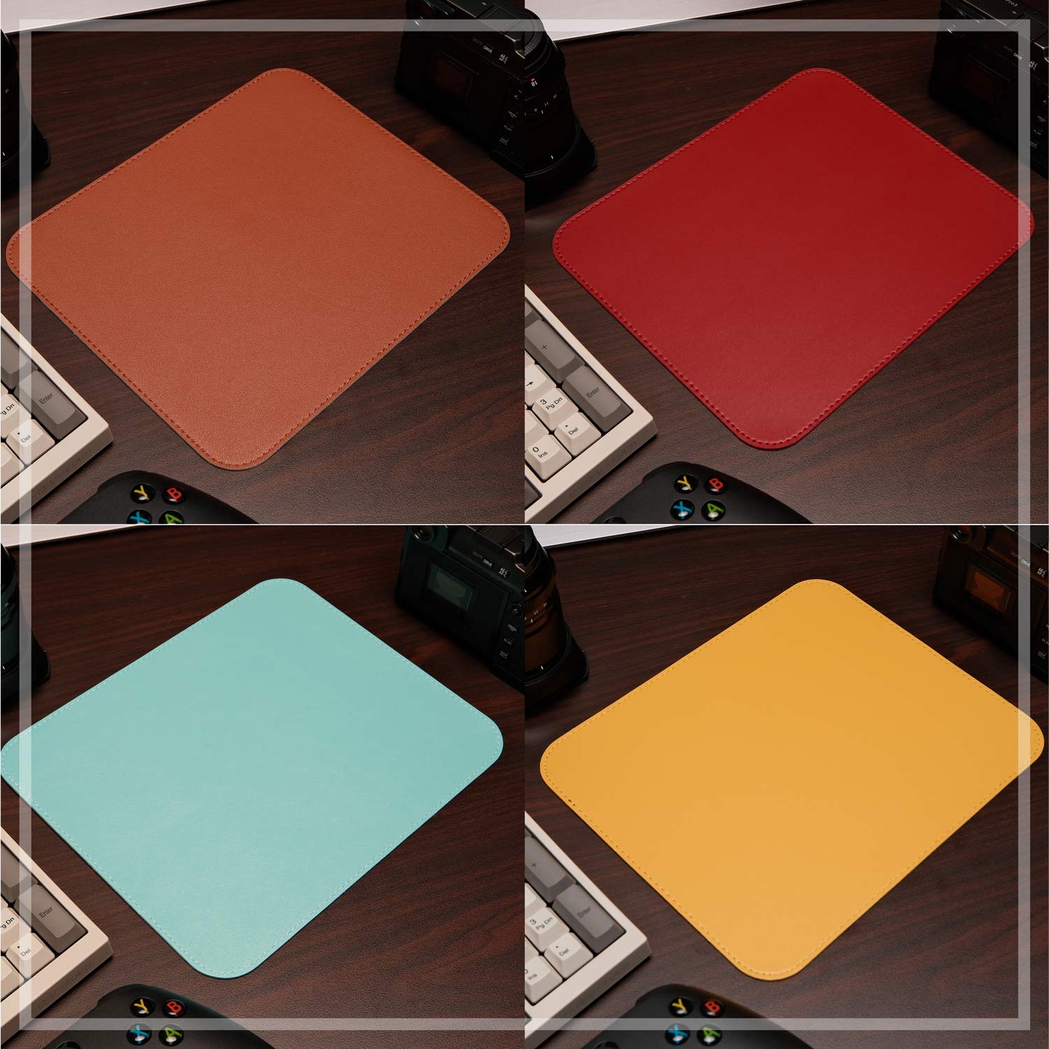 Miếng lót chuột chất liệu da chống nước 26x21cm