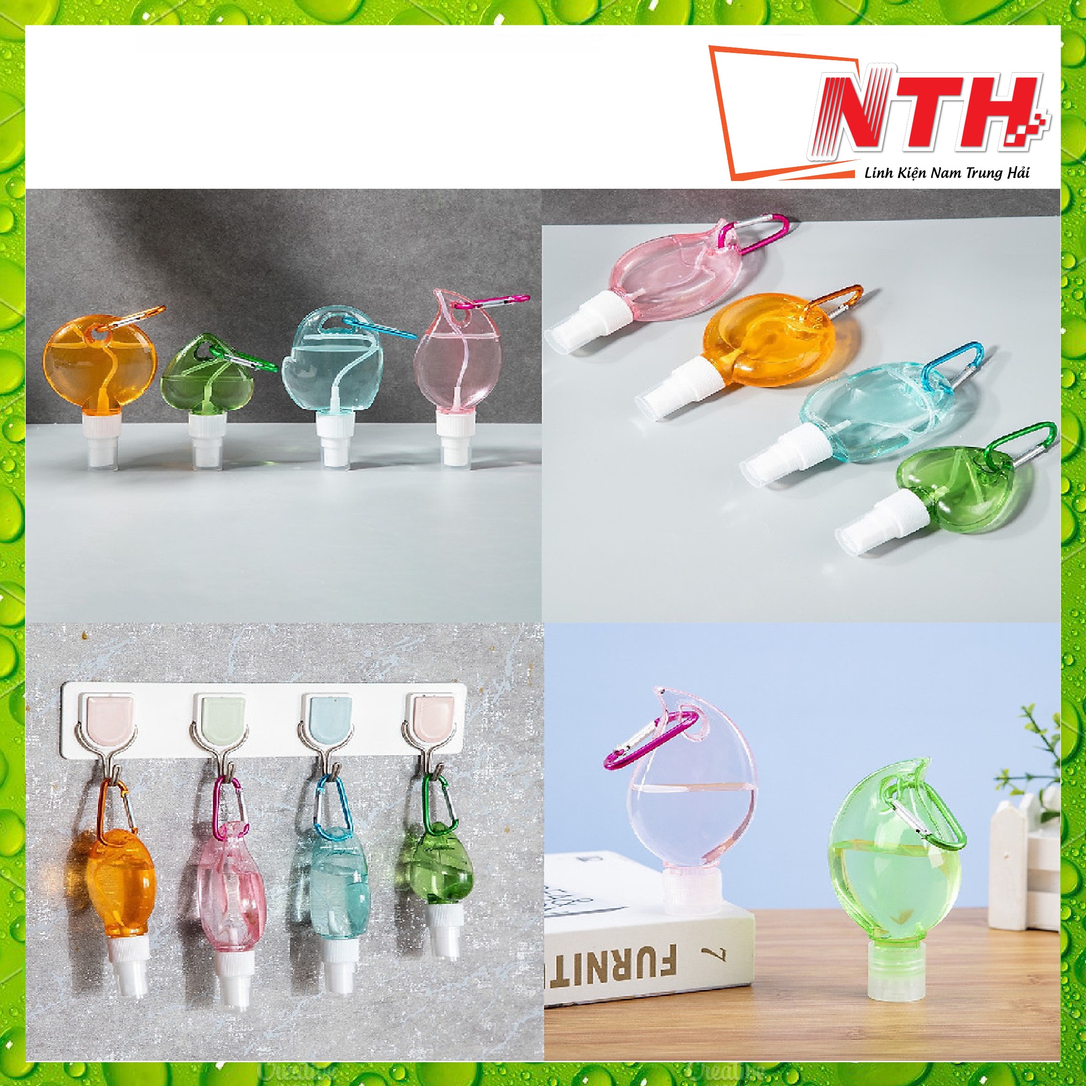 Bình xịt móc khóa đựng dung dịch sát khuẩn
