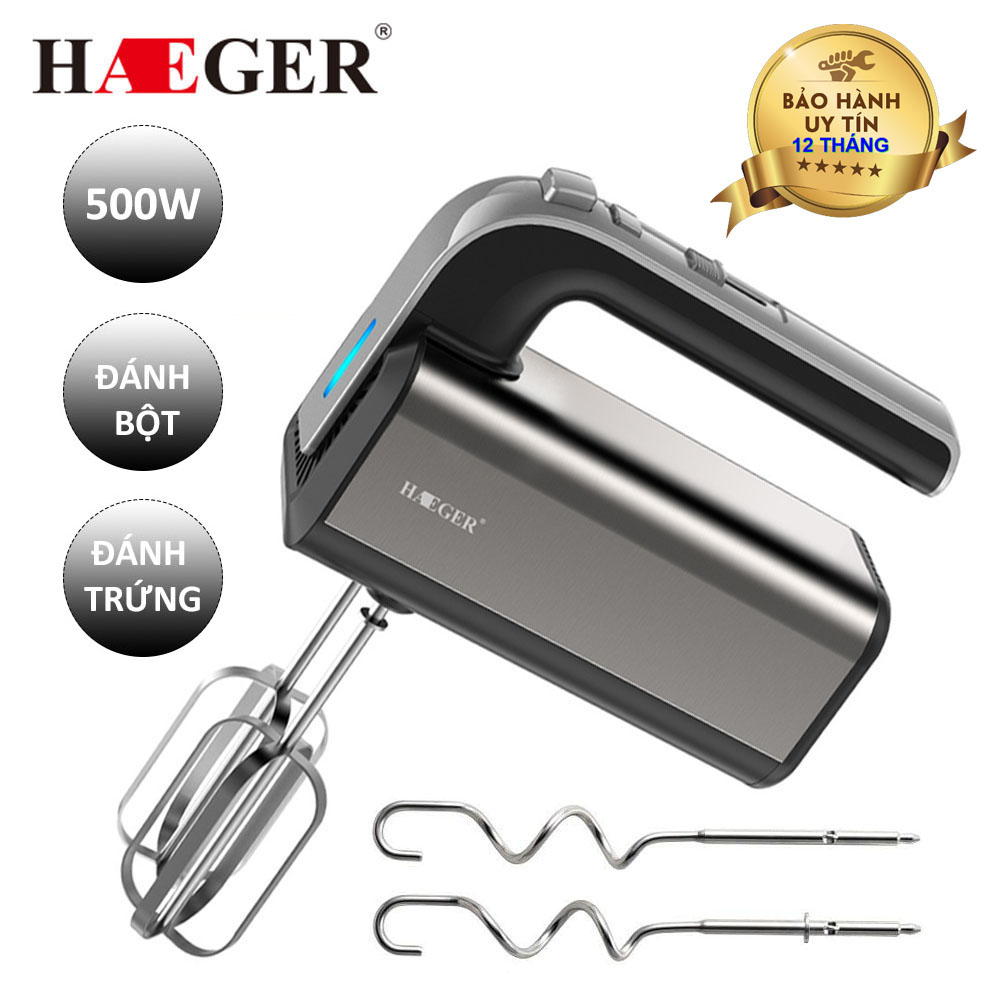 Máy đánh trứng cầm tay 05 Tốc Độ RAF 800W thiết kế kết cấu đũa khuấy tulip và soắn phù hợp trộn nhào mọi lọai bột ( BẢO HÀNH 12 THÁNG )