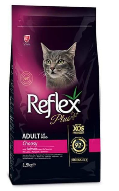 Hạt reflex plus choosy adult 1,5kg - thức ăn cho mèo kén ăn vị cá hồi