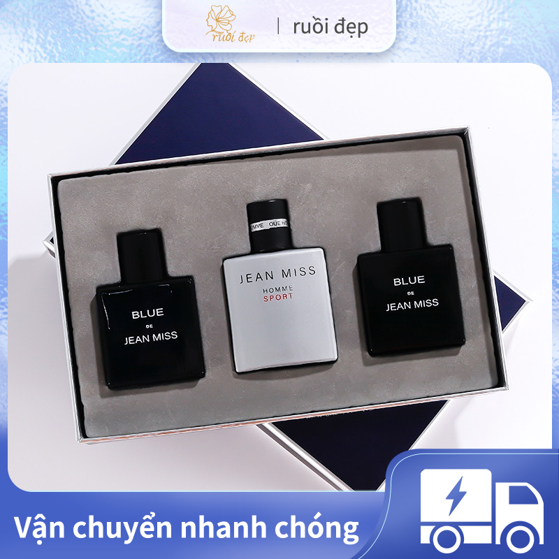 Bộ quà tặng nước hoa nam blue cao cấp, combo quà tặng sinh nhật nam thời trang ý nghĩa, sét 3 chai nước hoa nam thơm lâu