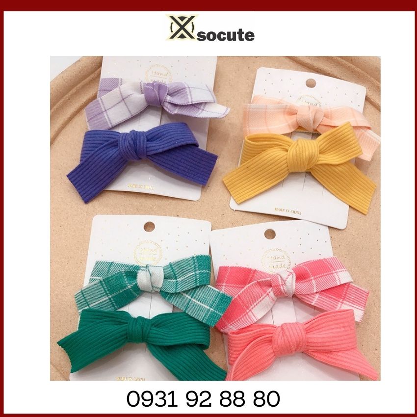 Kẹp tóc Hàn Quốc kẹp nơ mẫu cao cấp Xsocute cho bạn gái xinh thêm xinh