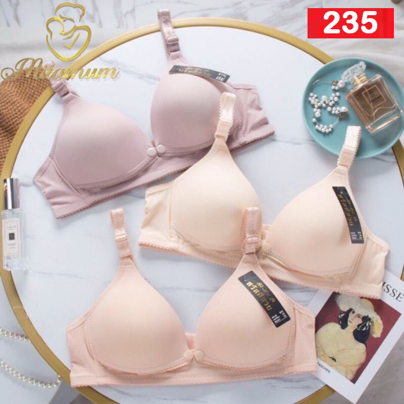 Áo lót bầu cho con bú LỤA TĂM không gọng nâng ngực đồ lót chip bà bầu 235