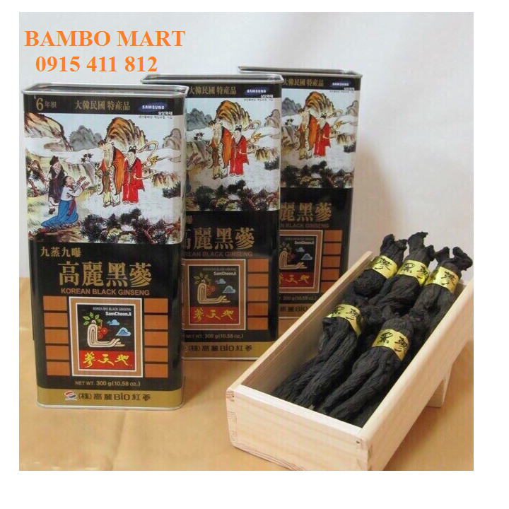 HẮC SÂM CỦ KHÔ HÀN QUỐC HỘP THIẾC SAMSUNG HỘP 300G
