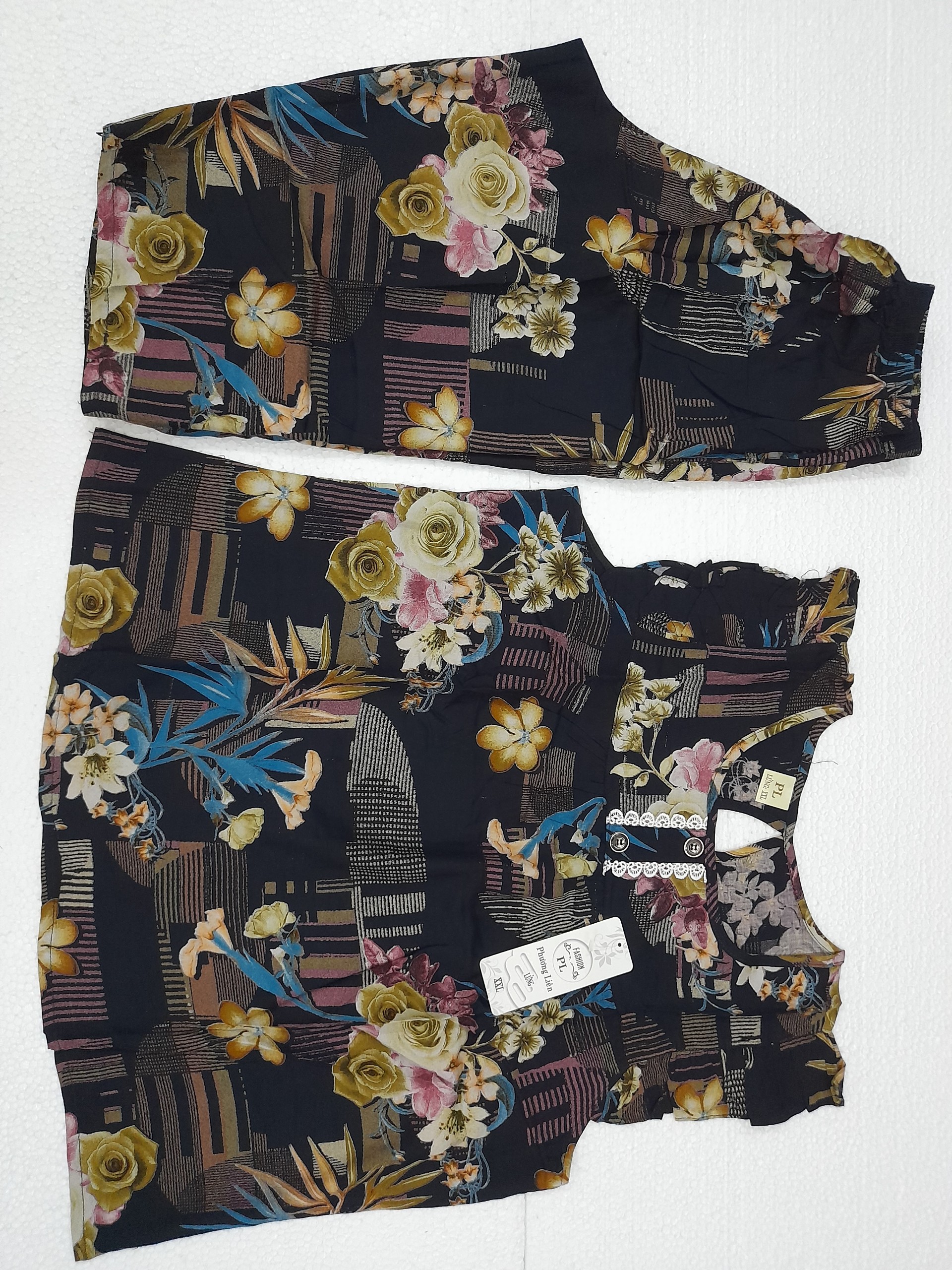 [45kg đến 59kg] Đồ bộ Tone Lửng mặc nhà chất liệu tone lạnh nhẹ, thấm hút mồ hôi