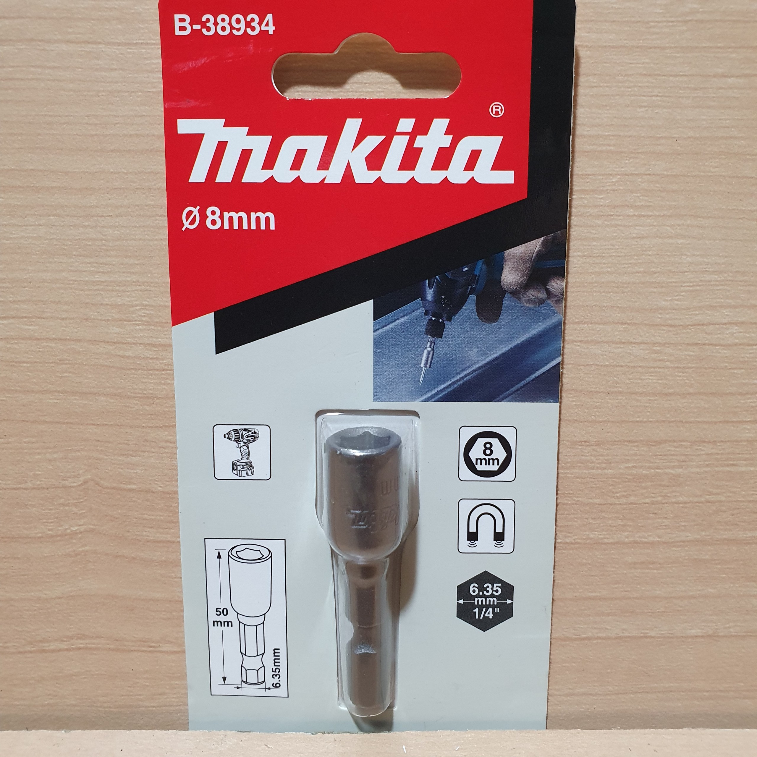 Đầu tuýp makita dài vặn ốc 1pc 8x50mm