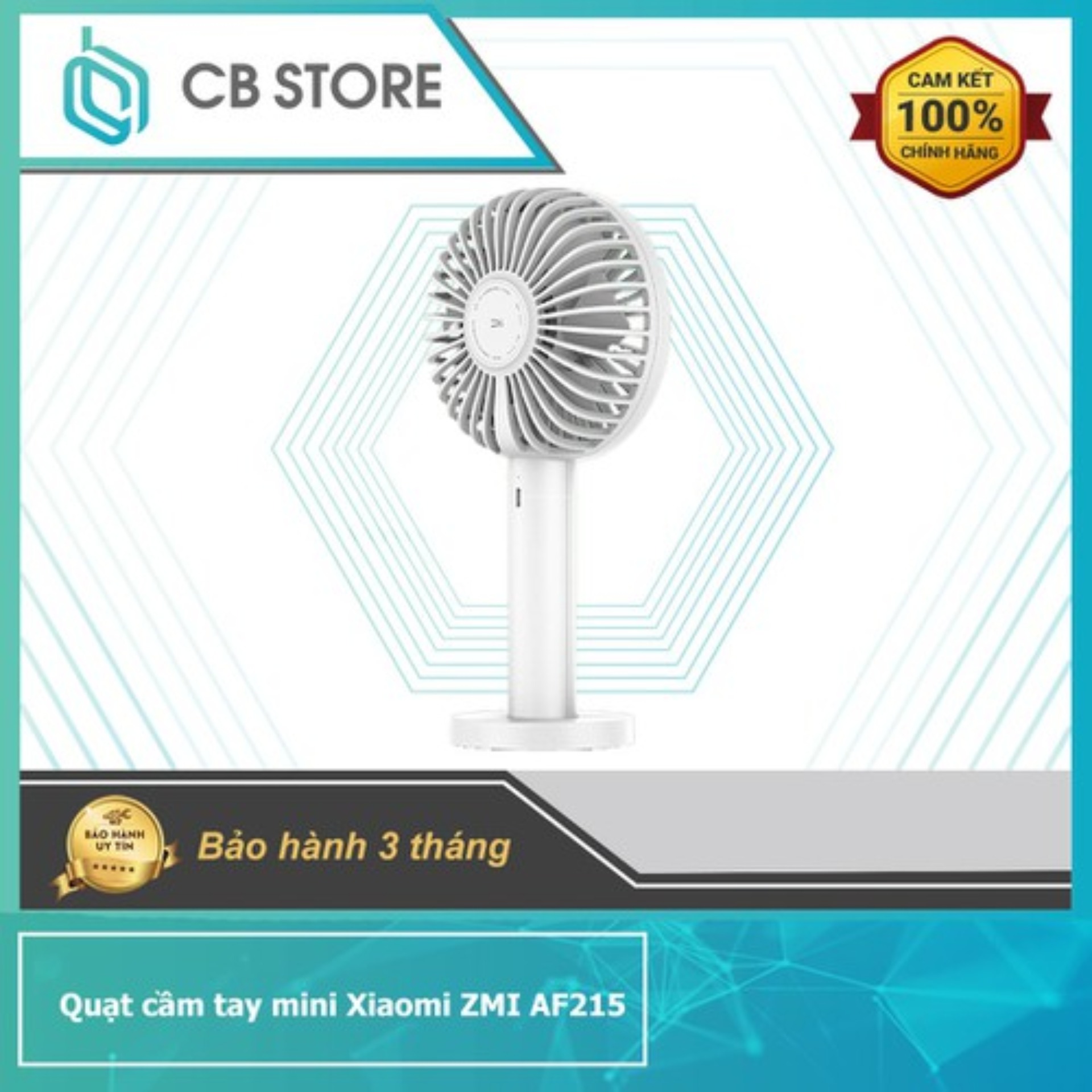 Quạt thông minh Xiaomi ZMI AF215 3 Tốc Độ Tiện Dụng Quạt Di Động Cầm Tay Quạt Sạc  Cổng USB Mini