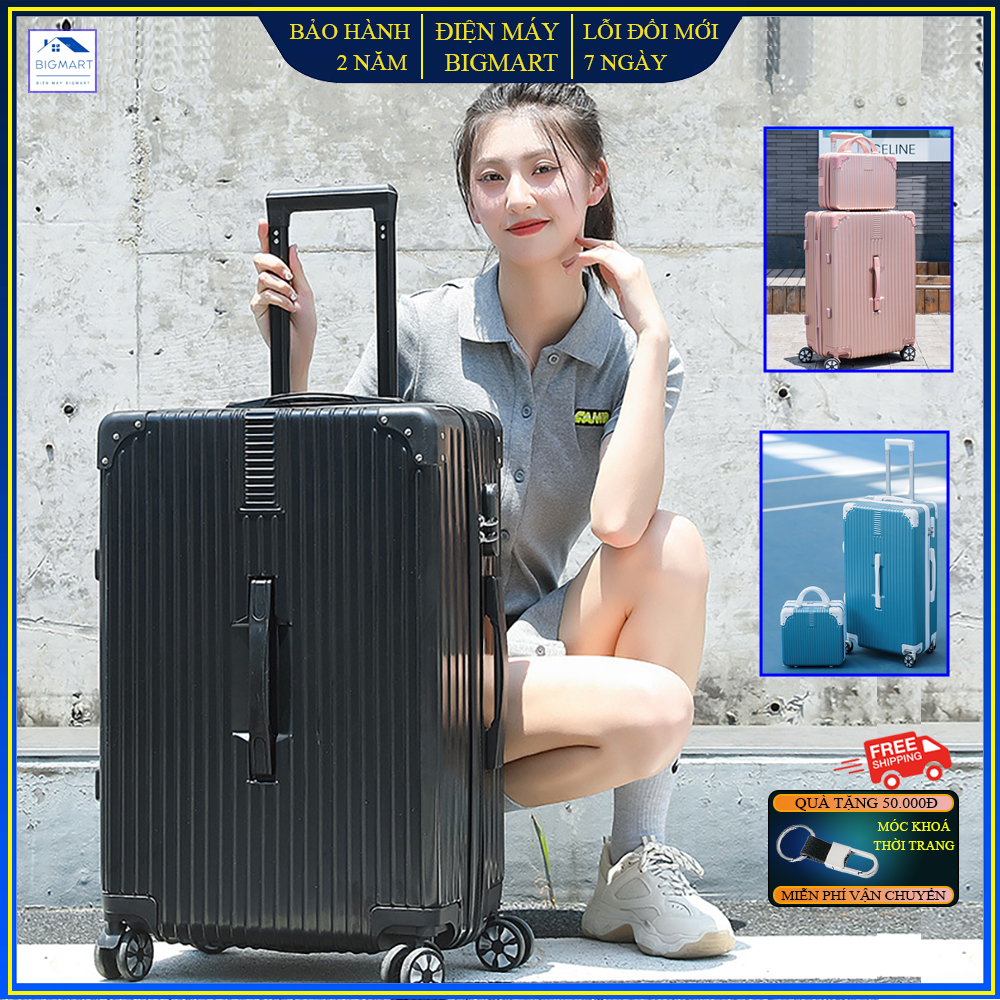 Vali du lịch thời trang cao cấp Choose vân sọc nhựa Pc/ABS bền bỉ chống va đạp trầy xước, tích hợp khoá bảo mật an toàn, bảo hành 2 năm