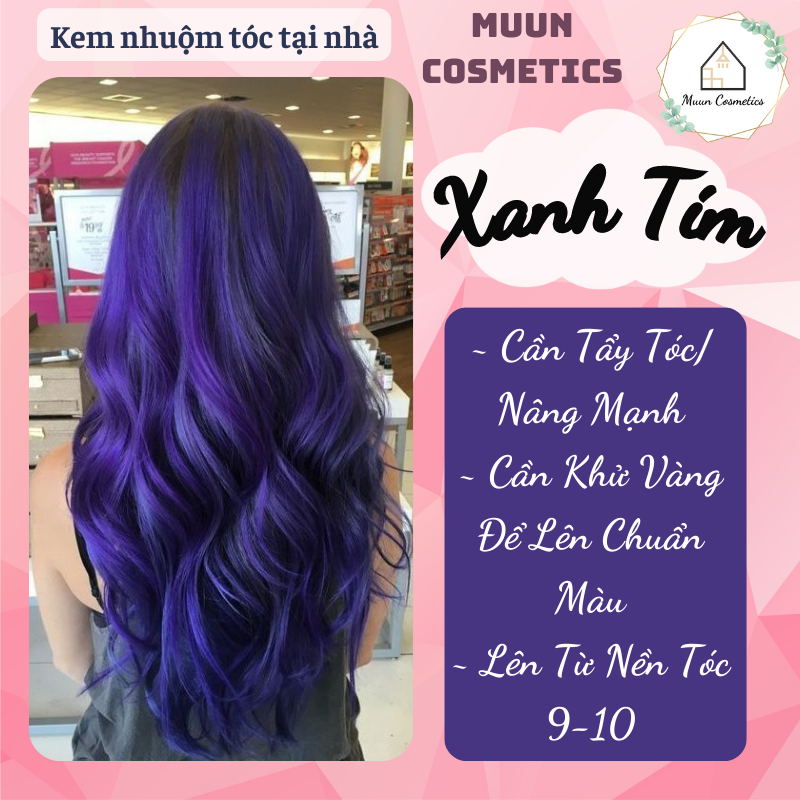 Thuốc Nhuộm Tóc Xanh Tím