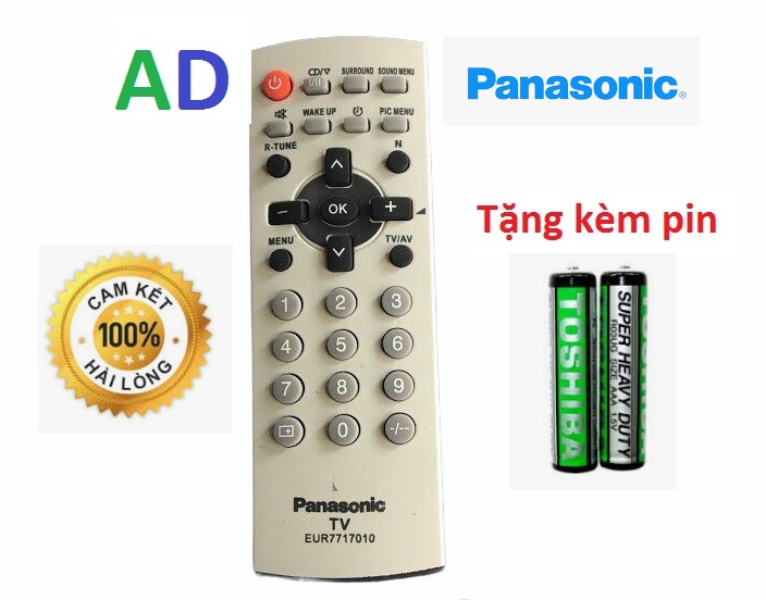 Điều Khiển TiVi panasonic CRT dùng cho các loại tivi Panasnonic đời cũ màn hình dầy - Tặng kèm pin chính hãng Remote Panasonic LCD cổ - Remote panasonic loại tivi cổ dầy cong ngày xưa 1